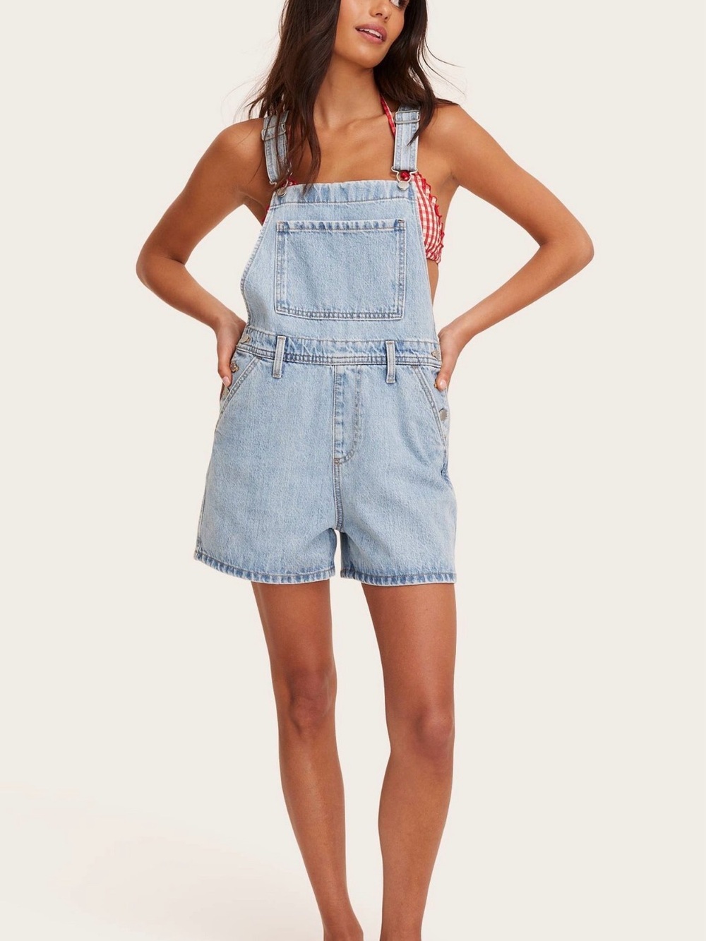 Parke x Target~Light Blue Denim Short Overalls~Medium~NWT!